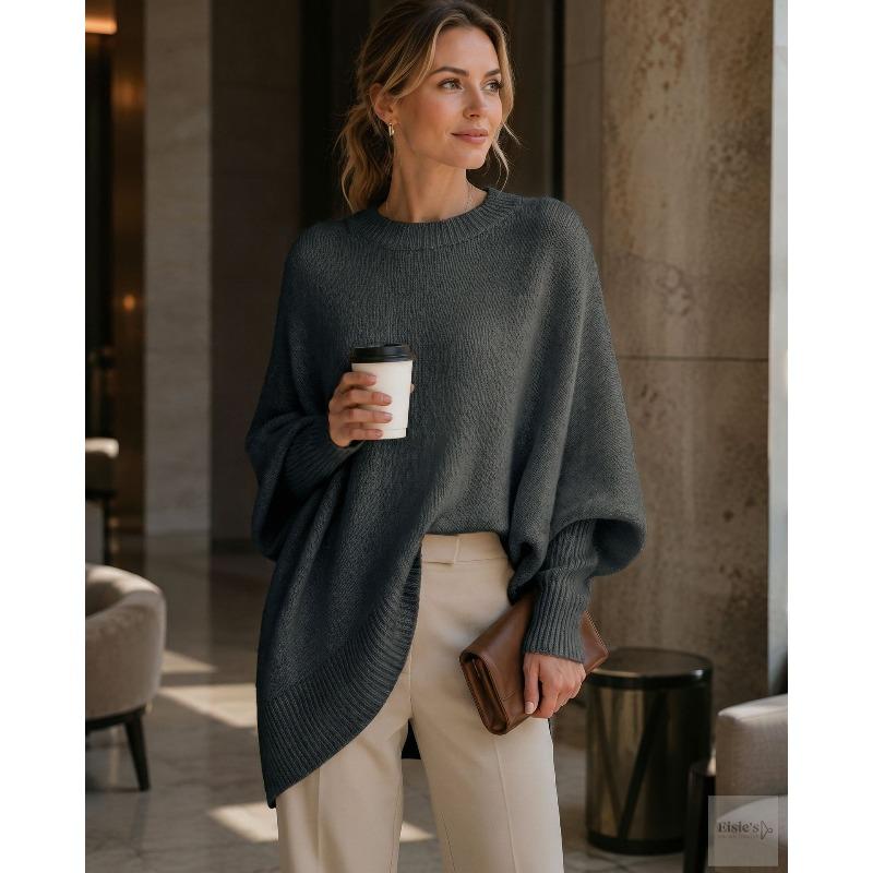 YYFS Women's Fashion Casual Fall Winter Solid Color Print Long Sleeve O-Neck Sweaters