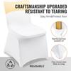 50 Sets Stretch Spandex Folding Chair Covers, Universal Fitted Chair Cover with Chair Sashes, Removable Washable Protective Slipcovers, for Wedding,
