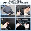 SINGARO Universal 300T Car Windshield Sun Shade, Foldable Reflective For Windshield & Window Shades With Overlapping Design, Car Interior Accessories