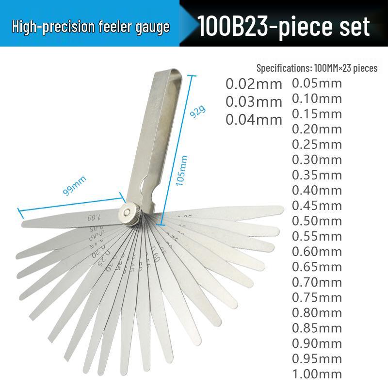 Stainless Steel Feeler Gauge, 100x17 & 100x14 Sizes, Various Specifications