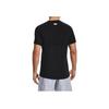 Under Armour Solid Color Letter Logo Print Crew Neck Short Sleeve T-Shirt Men Tops Black 1361683-001