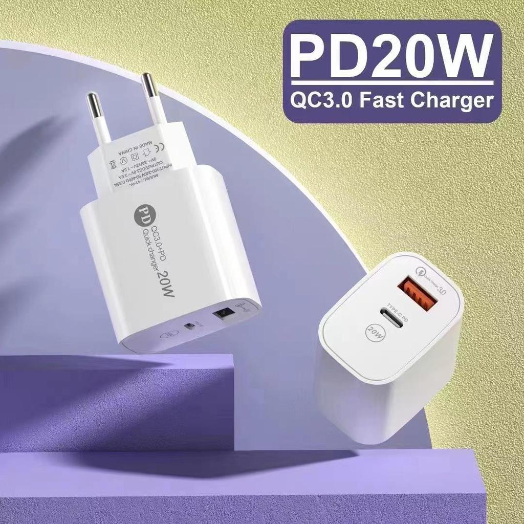 PD20W Dual-Port Charger for Apple Smartphones - Fast Quick Charge