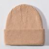 Custom Wool Beanie Hats for Women Luxury Warm Lambs Wool Knitted Winter Bennie for Business Travel Hand Drawn Logo