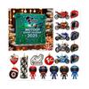 Motorrad Adventskalender 2025 - 20 Tage Weihnachts-Countdown Geschenk für Motorradliebhaber & Fahrer, 2D Acryl Motorrad Feiertagsdekoration