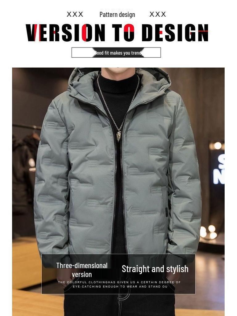 Herren Winter Baumwolljacke mit Kapuze - Warm, verdickt, lässiger Mantel für Herbst & Winter 2025
