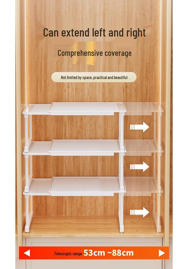 Punch-free Kitchen Cabinet Stackable Organizer Shelf