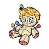 Mysterious Stitched Cotton Doll Enamel Pin - Creepy Nail Puppet Brooch Decoration