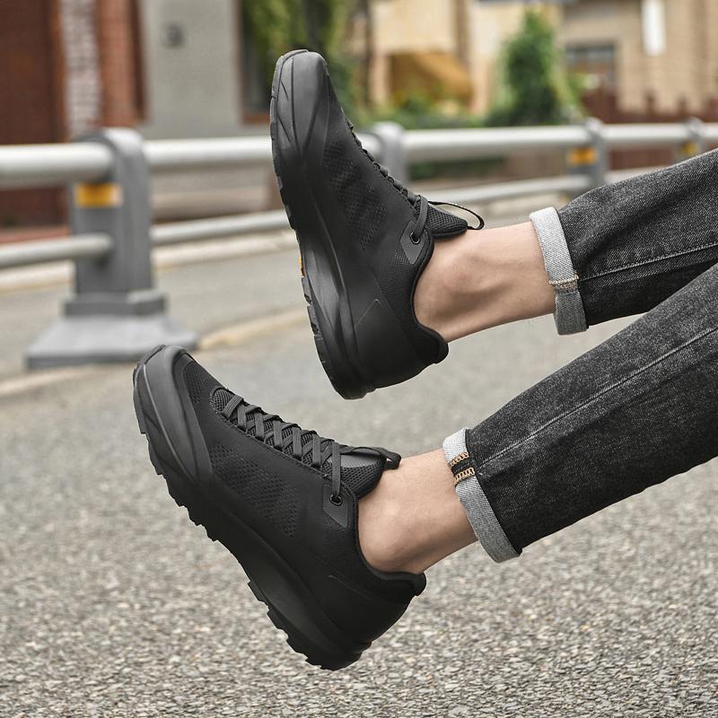 Fashion Lace-Up Male Driving Shoes All-match Men Casual Shoes Breathable Mesh Outdoor Sneakers Fashion Comfortable Male Walking Flats