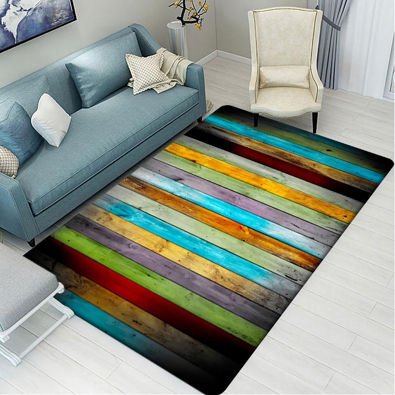 Dekoracja salonu dywan z fakturą drewna sypialnia stolik nocny dywan do strefy domowej nowoczesna antypoślizgowa mata podłogowa