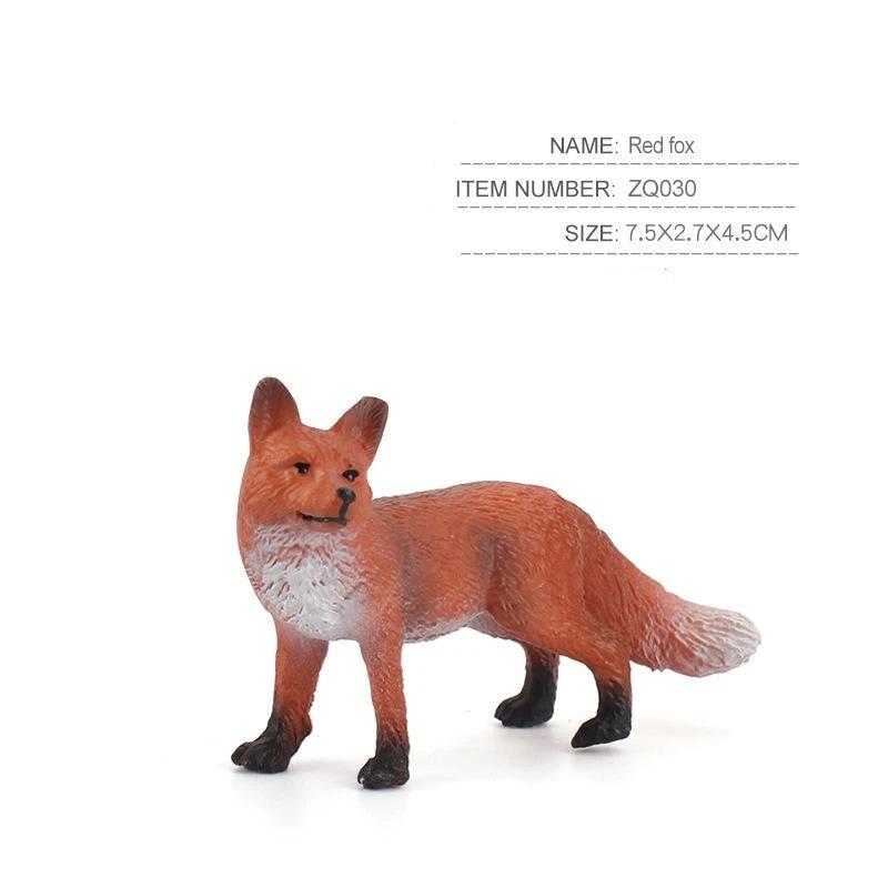 Deer Family Fox Artificial Animal Figures Cute Mini Resin Statues Smooth Surface for Desktop Display Home Decor Gifts