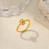 Popular Butterfly Rings For Women Gold Color Stainless Steel Geometric Opening Finger Ring Aesthetic Wedding Christmas Jewelry