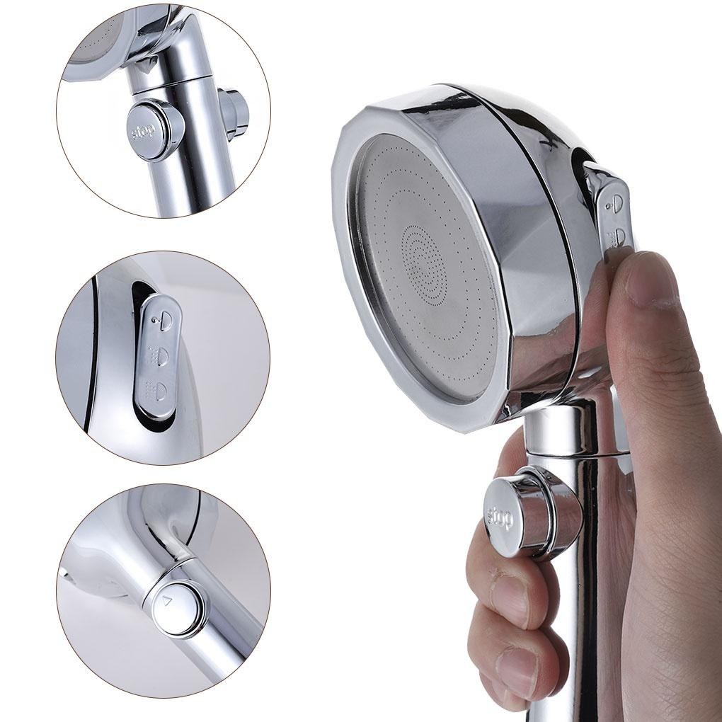 Water Saving High Pressure Shower Head Hand Hold Round Bathroom Accessory Chrome ABS Shower Heads