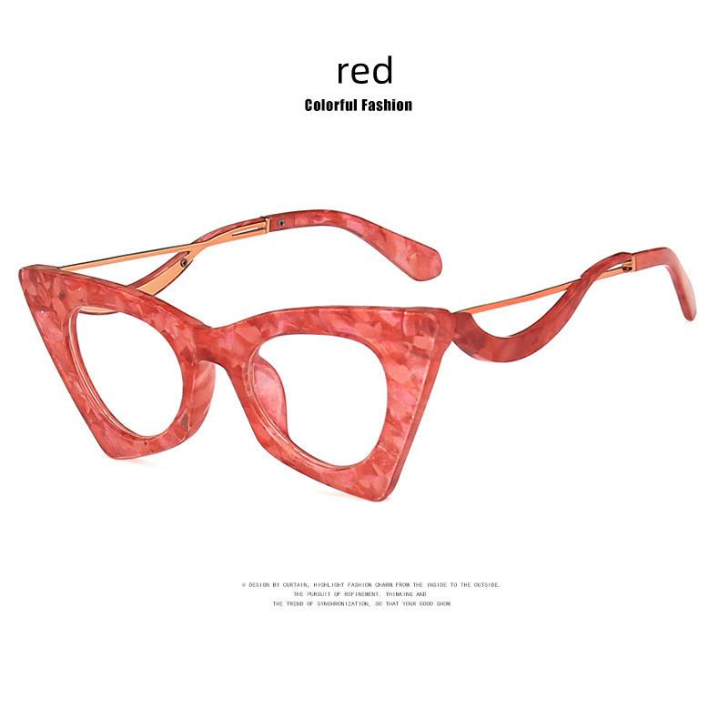

High Quality Brand Design Cat Eye Blue Light Blocking Computer Hyperopia Women Reading Glasses Diopter +0.5 1.5 2.0 2.5 3.5 6.0 0 красный