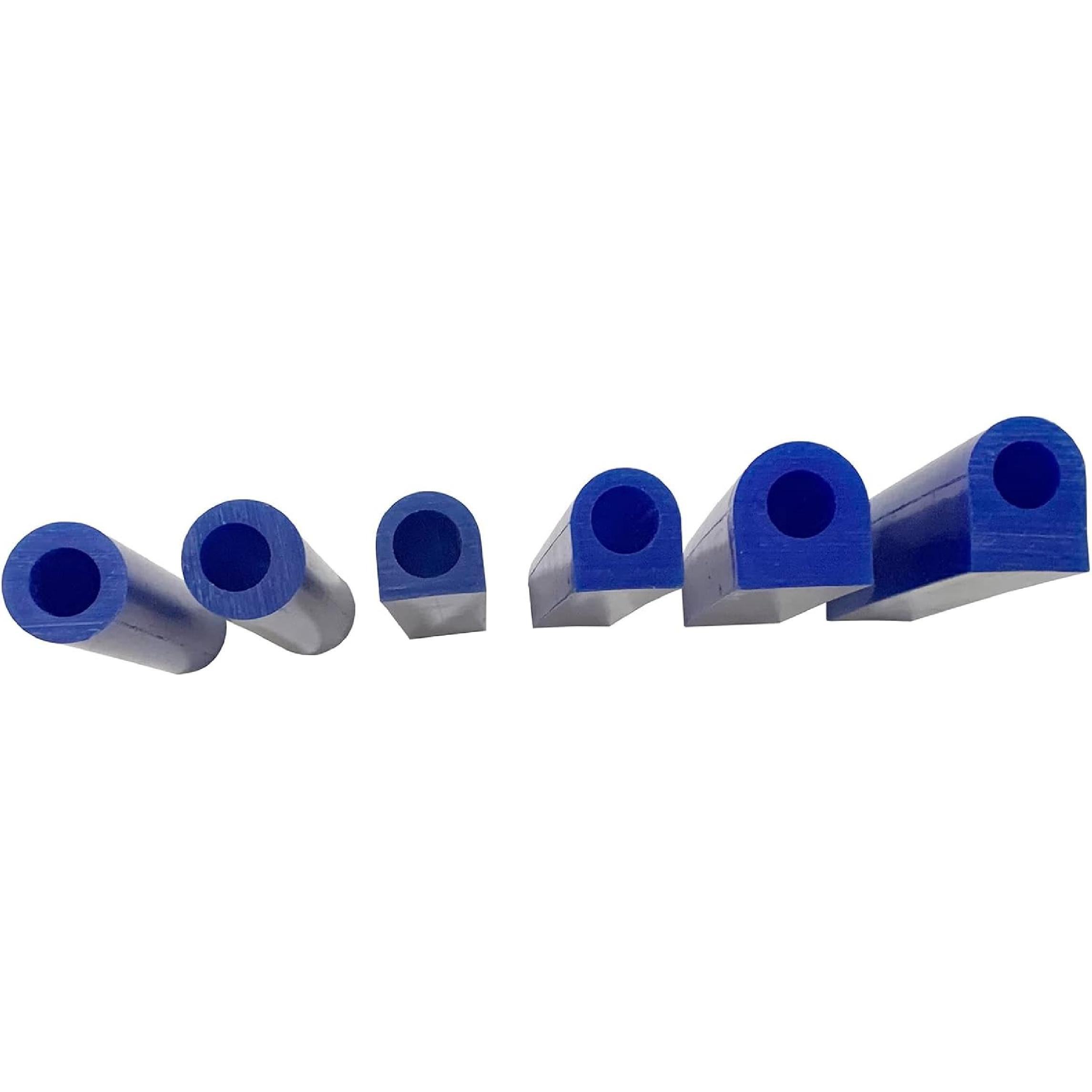 6PCS Blue Ring Wax Tube Carving Wax Mold Hole Round Molding Wax Tool Jewelry Ring Casting Mold Kit Ring Wax Making Kit