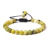Natural Stone 6mm Beads Bracelet Adjustable Rope String Braided Bracelets For Women Men Amethysts Red Agates Lava Beaded Bangles