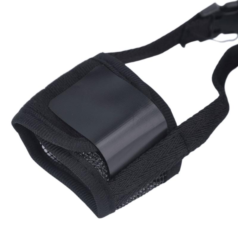 Soft Fabric Dog Mouth Cover with Side Strap and Front Air Panel for Training Routine and Public Daily Use Support
