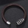 Men's Retro Skull Leather Bracelet with Magnetic Buckle