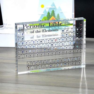 Periodic Table Waterproof Precise Transparent Fine Workmanship Easy To Read Teaching Acrylic Crafts Decoration Elements Teaching Tool School Supplies