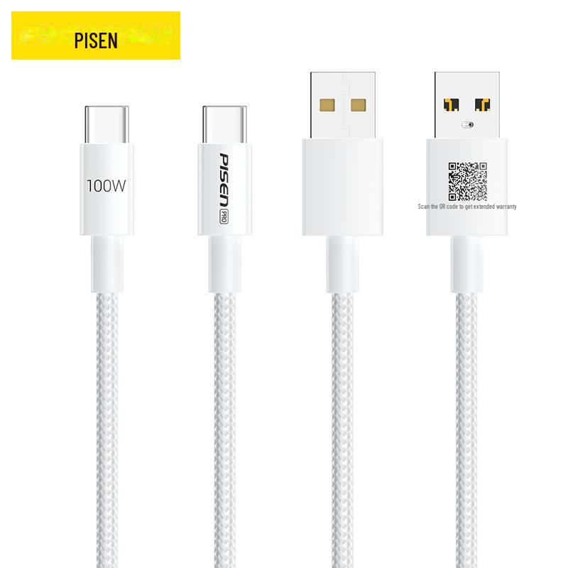 PISEN Type-C Data Cable: 100W & 66W Super Fast Charging for Xiaomi, Vivo, and Android Devices