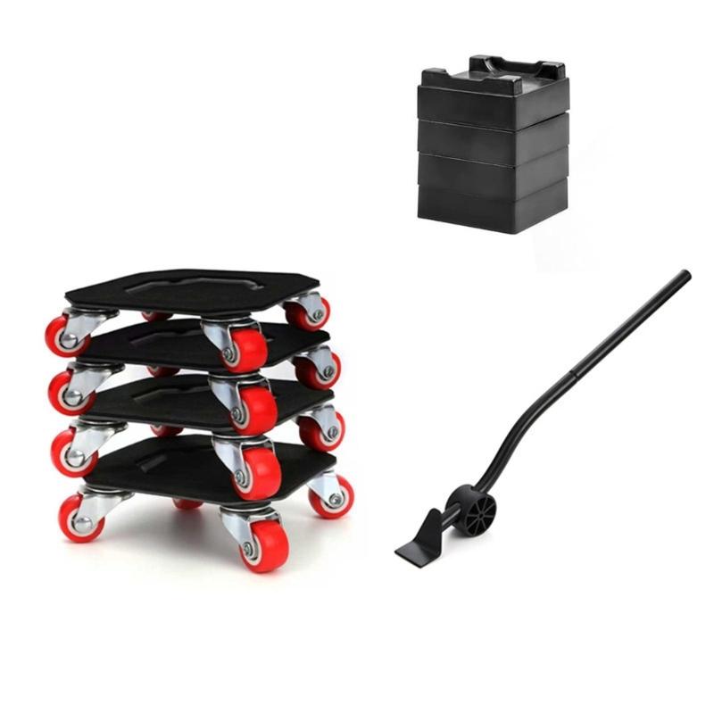 Multipurpose Furniture Mover 360 Degree Rotating Wheels Heavy Item Moving Tool Heavy Duty Dollys with Auxiliary Lifter