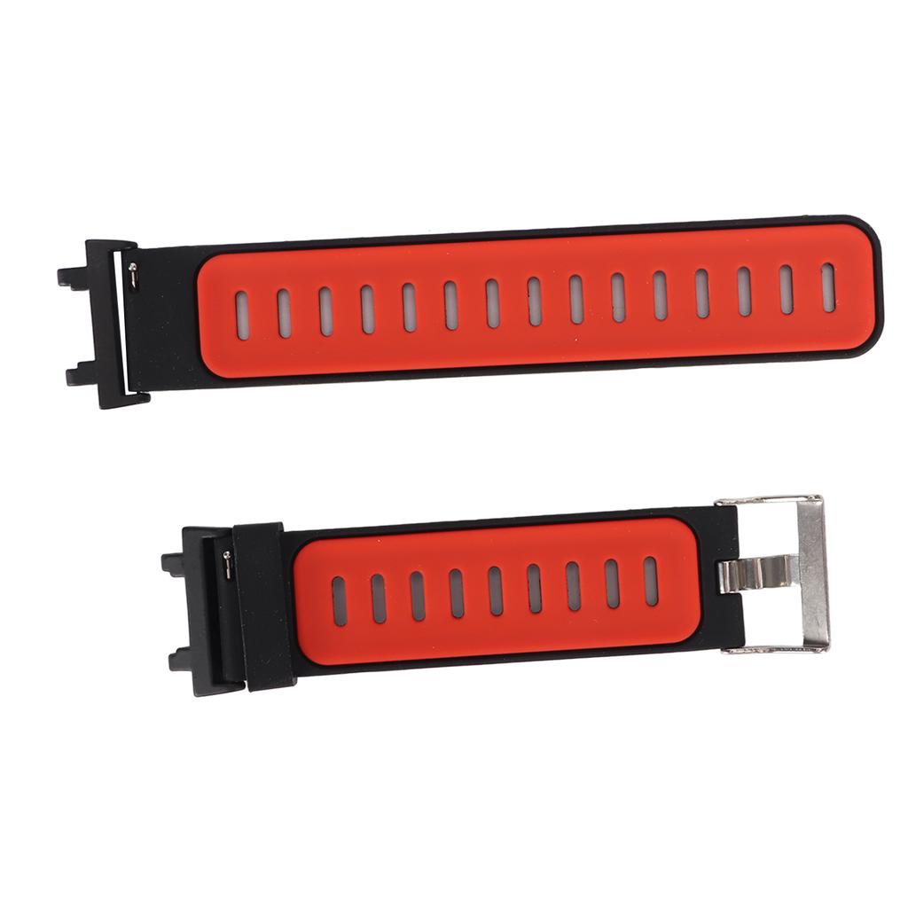 Měkký silikonový řemínek k hodinkám Nastavitelný náhradní pásek Příslušenství Vhodné pro chytré hodinky Amazfit T Rex 2 Černá a červená