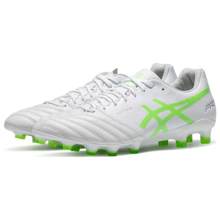Asics Ds Light X-Fly Pro L.E. Round Toe Lace-Up AG (Rubber Short Stud) Leather Soccer Shoes Men Soccer Shoes White Green 1101A025-105