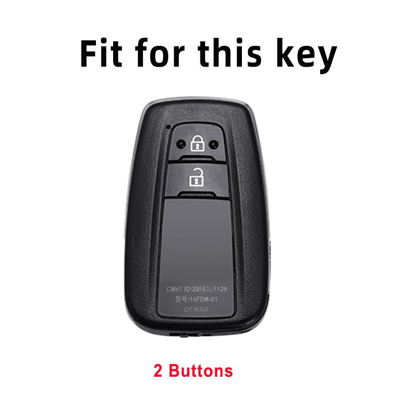 2 Tasten TPU Autoschlüsselhülle Vollständige Abdeckung Keyless Für Toyota Prius Camry Corolla CHR C-HR RAV4 Land Cruiser Prado Hülle Schlüsselanhänger Halter Zubehör