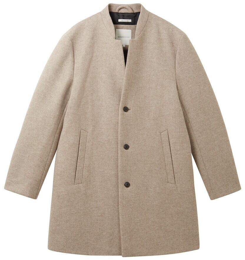 Winter Jacket Tom Tailor Denim Coat with Stand-up Collar (1037399) Sand with White Twill Structure