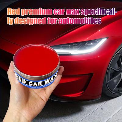 Cera Polidora para Carro Vermelho-Reparador de Riscos e Intensificador de Brilho para Veículos Vermelhos-Proteção da Pintura e Brilho-Acessório Essencial para Detalhamento de Carro