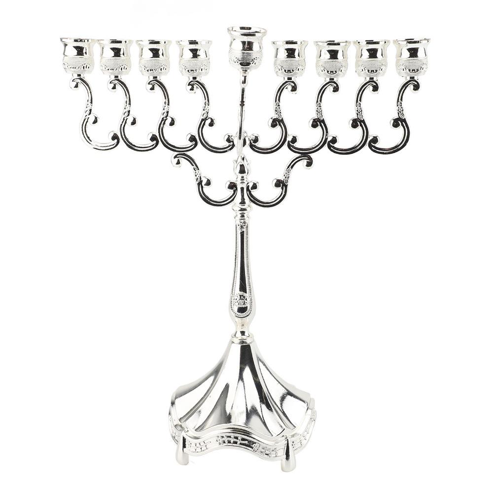 4pcs Silver Candle Holder 9 Branch Candelabra Decorative Candlestick Wedding Decoration