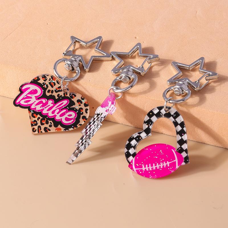 Cute Resin Cowboy Boot Hat Keychain Pretty Girl Key Ring Pendant for Women Handbag Decor DIY Handmade Kid's Jewelry Gift