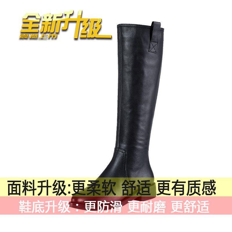 

Boots Women s 2025 New Autumn and Winter Fleece Leather Boots Elastic Skinny Boots Children But Knee Small Boots 35
