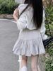 French Sweet Minority Design Sense Bow Flower Bud Skirt Female Autumn 2024 New High Waist Slim A-line Fluffy Casual Skirts