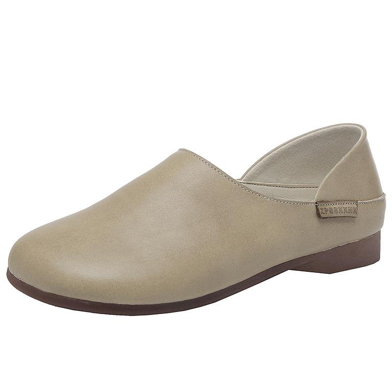 Fashion GKTINOO Plus Size Genuine Leather Flat Shoes Woman Handmade Loafers Flexible Spring Casual Shoes Woman Flats Zapatos Mujer