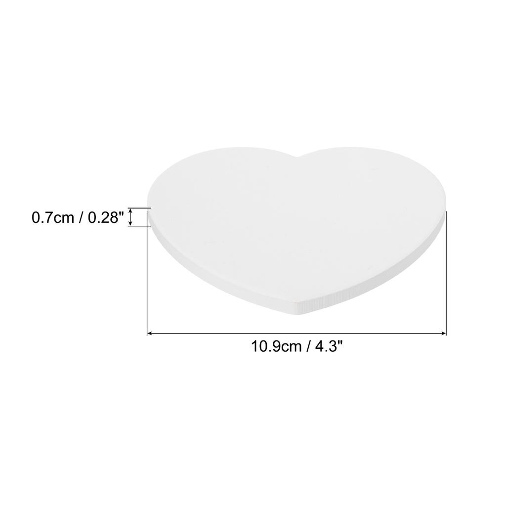 Absorbent Coasters White Marble Heart Shape Coaster with Cork Backing Non-Slip for Home Office 43inches