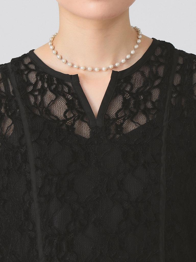 Ray Beams Women's Lace Keyhole Dress, Black 1