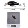 ABS 4.5cm Rocker Fat Minnow Artificial Hard Bait 4g Bionic Lure Plastic Mini Fish Bait with Hooks Saltwater Bass/Trout