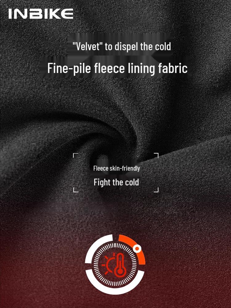 INBIKE Women's Fleece Cycling Bib Pants with High Waist, Pockets, and Belt for Autumn/Winter Road Biking