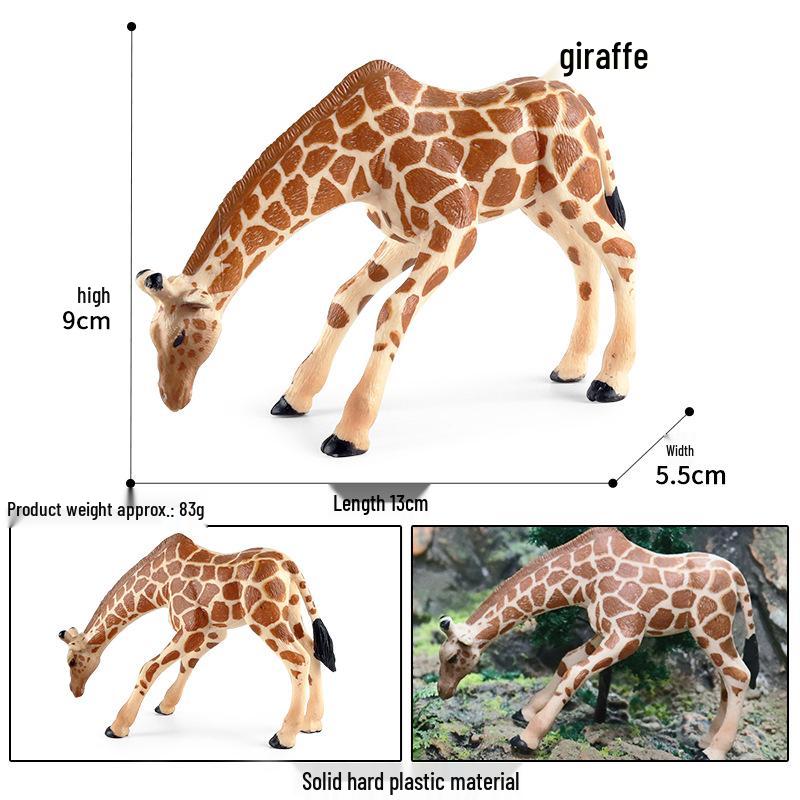 Large Giraffe Wild Animal Model Toy for Kids' Science and Cognitive Learning