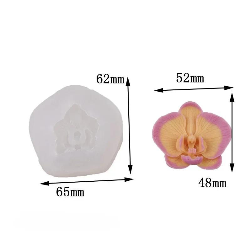 3D Flower Butterfly Orchid Silicone Candle Mold Aromatherapy Gypsum Soap Molds Cupcake Fondant Candle Decoration Baking Molds