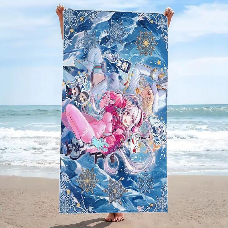 GODDESS OF VICTORY NIKKE Print Beach Towel, Large Soft Quick Dry Towel for Beach Camping Swimming