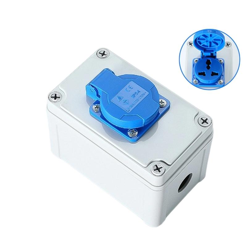 Strong 16A 3 Prongs Outdoor Waterproof Electrical Sockets Box Cover Strong Plastic Housing Upgrades for Garden Patioes