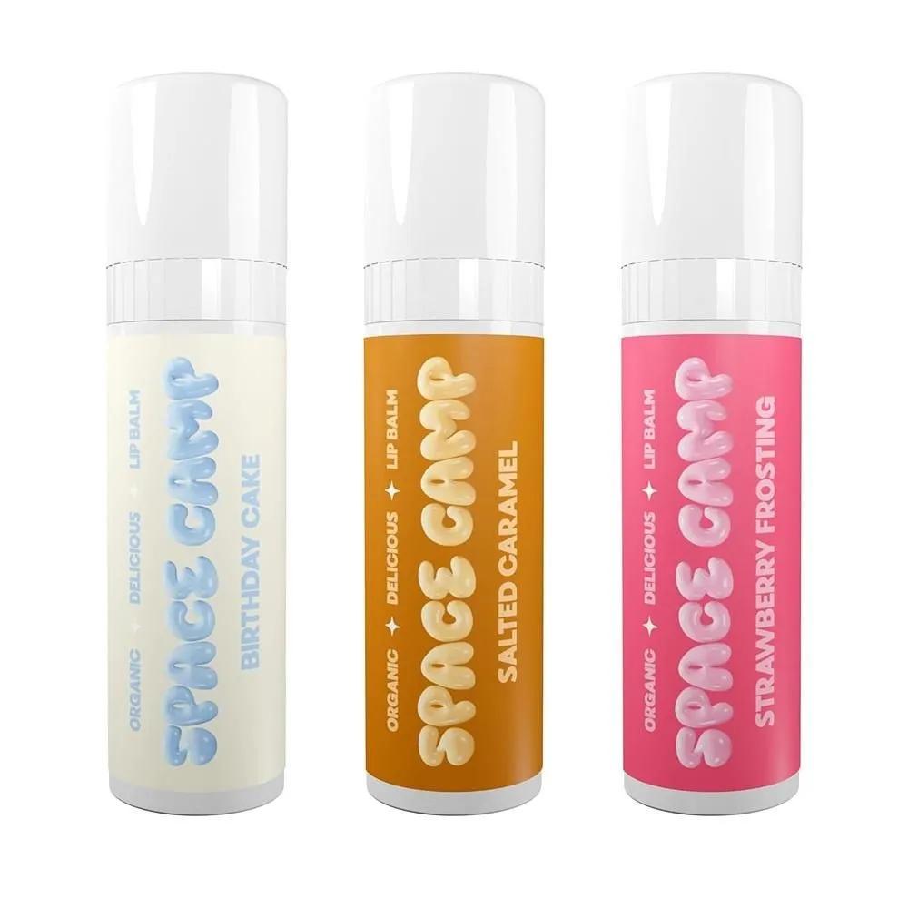 

Space Camp Lip Balm 3-Pack 1 Pack Birthday/Salted/Strawberry Space Camp Wellness Jumbo Lip Balm - Birthday