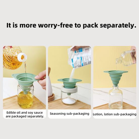 Silicone Telescopic Funnel Heat Resistant Collapsible Funnel Portable Small Cooking Funnels