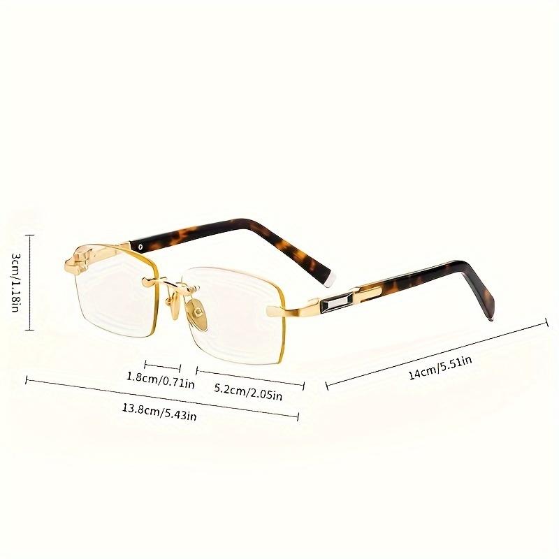 Intelligent Zoom Presbyopia Glasses for Men & Women - Frameless Brown Crystal HD Far Sighted Glasses with Anti-Blue Light & Anti-Fatigue Design
