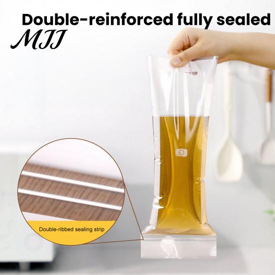 Food Grade Freezer Safe Bags Thick Double Seal Storage Bags, Reusable Long Sealed Clear Food-Grade Plastic Sustainable Kitchen Organization Tools for