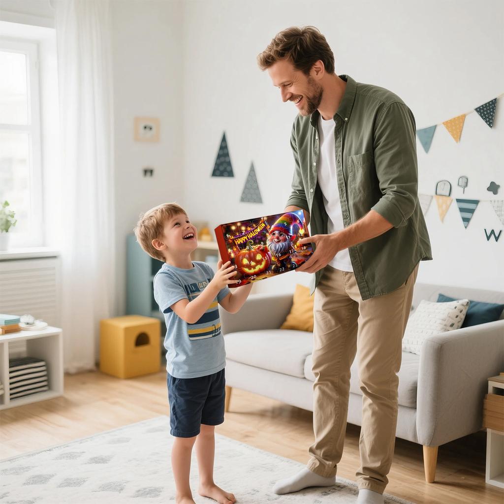 Halloween Advent Calendar 24 Days Halloween Calendar Countdown Pumpkin Gnome Character Doll Model Blind Box Toy