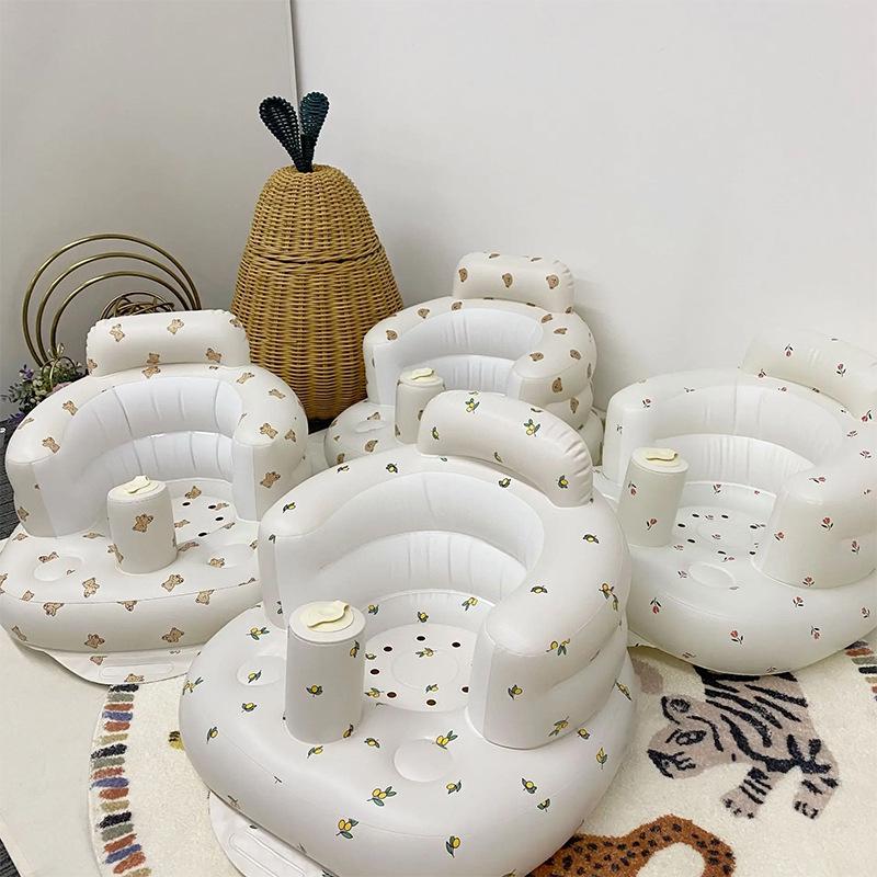 Inflatable Baby Learning Seat: Portable, Soft, Spine-Safe Training Chair