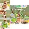 Charming Pvc Keychain Accessories In Brown And Green For Unique Gift Ideas