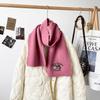 Cute Woolen Bear Scarf Embroidered Knitted Scarf For Women Winter Advanced Warm And Cold-Proof Versatile Student Woolen Scarf